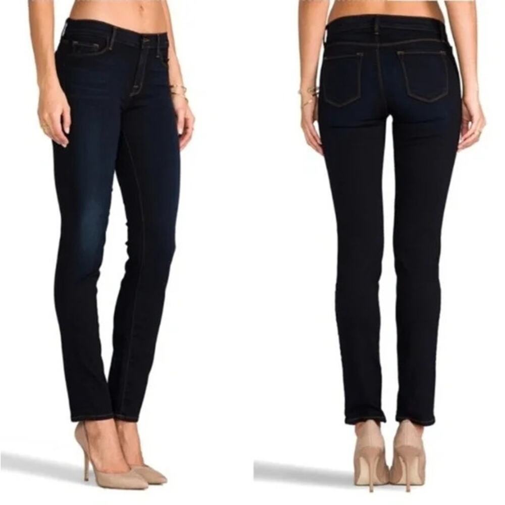 J Brand Mid Rise Rail Jeans Dark Wash Women Style 8112T289 Size 29